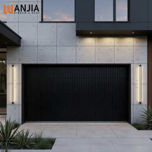 Porte de <span class=keywords><strong>garage</strong></span> sectionnelle isolée en aluminium coupe-vent 16x7, panneaux entièrement en aluminium - Product Image 1