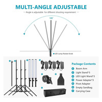 Kit d'éclairage vidéo LED professionnel 3 pièces pour studio photo et tournage vidéo