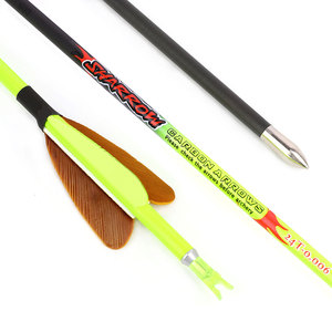 Flechas de Carbono Puro con Forma de Corazón y Pluma Real Storm ID4.2mm, Rectitud de 0.006", Spine 400-1000, 32 Pulgadas, para Arco Compuesto - Product Image 3