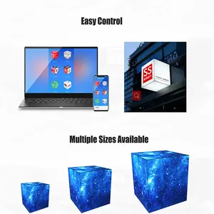 4G Wifi Cà Phê Ứng Dụng Cửa Hàng Trong Nhà Ngoài Trời Đầy Đủ Màu Sắc Quảng Cáo Dấu Hiệu Ma Thuật Cube Quảng Cáo Biển Dẫn Hộp - Product Image 3
