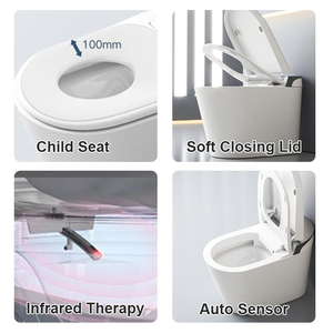 Toilette intelligente haut de gamme avec bouclier en mousse, technologie vocale IA de pointe, siège enfant, certifiée CUPC ETL, entièrement équipée pour les magasins - Product Image 4