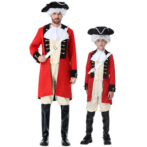 Costume da Uomo Medievale per Halloween, Uniforme Britannica Rossa per Adulti MDEC-071 - Product Image 6
