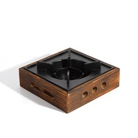 Réchaud à alcool portable carré moderne, écologique, mini-gril de table à bois pour la cuisson domestique, idéal pour les ragoûts et les hot pots.