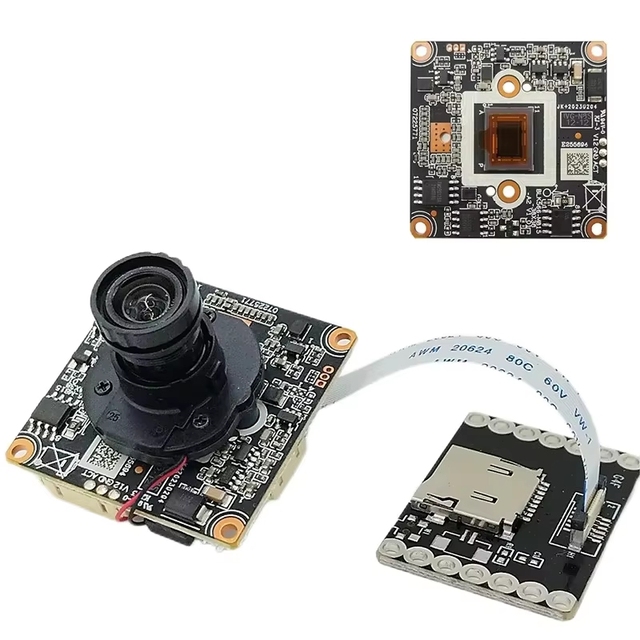 BSSY)CCTV Starlight 4K IP Camera Board Module With Card Slot POE H.265 8.0MP N8S IMX415 Webcam Darklight Illumination RTSP