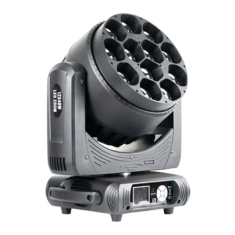 Ava 12pcs 40W RGBW 4in1 LED zoom DMX stage lighting beam wash moving head