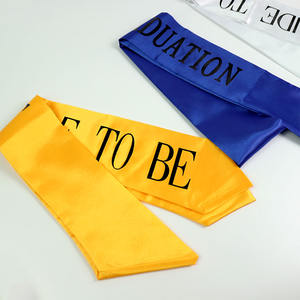 Polyester Satin Personnalisé École Récompense Badge Imprimé Graduation Étoles Sash Ruban Rosette Cou Rosette - Product Image 2