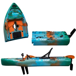 <span class=keywords><strong>Kayak</strong></span> <span class=keywords><strong>de</strong></span> sport <span class=keywords><strong>de</strong></span> plein air en PVC à propulsion humaine étroite longue pagaie à double lame en plastique pliable en deux parties canoë pour la pêche et le surf - Product Image 6
