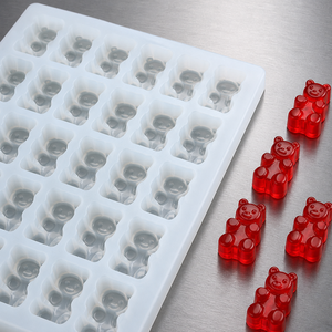 แม่พิมพ์ซิลิโคนรูปหมีกัมมี่ Vector Molds, แม่พิมพ์ 110 ช่อง ปลอดสาร BPA เกรดอาหารสำหรับใช้ในเชิงพาณิชย์, ถาดสำหรับใส่ขนม, รับทำโลโก้ตามสั่ง - Product Image 2
