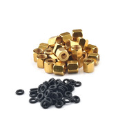 10 Piezas de Tuercas de Cobre Pequeñas/Grandes con Anillo O de 3*2mm y 4*3mm para Tubo de Tinta Epson XP600 TX800 UV Damper 1390 DX7 DX4 DX5