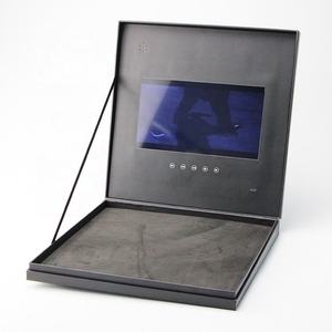 Couverture rigide de boîte à linge OEM pour les dispositifs d'affichage LCD IPS 4.3 "10.1" Livre de brochures vidéo jetables pour cartes de vœux d'entreprise - Product Image 1