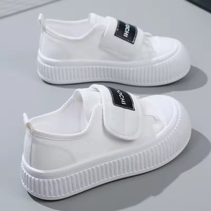 R2328 Mocasines de Lona para Mujer, Zapatos con Cordones, Primavera/Verano, Suela Gruesa, Transpirables, Antideslizantes, Casuales, Blancos, a la Moda - Product Image 2