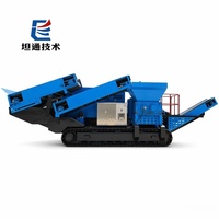 Déchiqueteuse mobile robuste de 220 kW à moteur, autopropulsée, à double arbre, pour la déchiquetage de ferraille, haute productivité, pour acier usagé