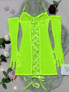 Atasan Halter Seksi Bergaya Prancis dengan Jaring dan Pesona Misterius serta Set Lingerie Transparan yang Membentuk Tubuh - Product Image 6