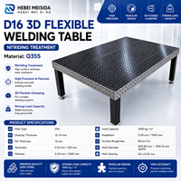 Table de soudage flexible 3D Mestarda D16, surface en acier Q355 nitruré, poste de travail modulaire pour le soudage, taille personnalisée disponible