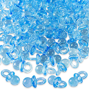 Mini chupete azul rosa, chupetes acrílicos, chupetes de plástico de cristal, confeti disperso para decoraciones de fiesta de Baby Shower - Product Image 1