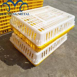 Design plastic transport coop fowl turnover cage chicken layer poultry cages for live chickens