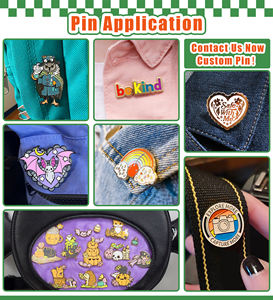 2025畅销制造商搪瓷别针批发定制标志儿童圆形图案搪瓷别针可爱翻领别针生产 - Product Image 5