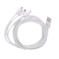 Câble de charge micro USB tressé 3M 1 à 3, charge rapide 5A pour téléphone, tablette, imprimante, ordinateur, lecteur de codes-barres