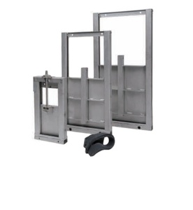 Clapet de régulation de débit d'eau manuel mural en acier inoxydable pour canalisation - Product Image 1