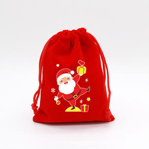 Bolsa de Regalo Navideña Roja con Cordón, Bolsa de Embalaje para Dulces y Galletas para Fiestas Navideñas - Product Image 6