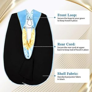 Vestido de doctorado Premium Túnica académica de alta calidad para ceremonias de graduación - Product Image 2