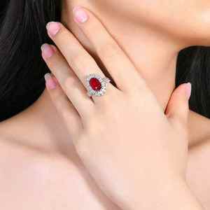 แหวน/จี้เพชรทองคำ 18K น้ำหนัก 4.03 กะรัต จาก SGARIT โมซัมบิก ประดับด้วยเพชรธรรมชาติและทับทิมสีแดงเลือดนกแบบไม่ผ่านการอบความร้อน ชุดเครื่องประดับหรูหรา - Product Image 5
