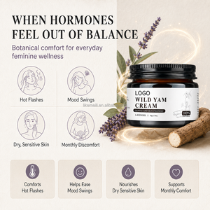Crème <span class=keywords><strong>Visage</strong></span> Hydratante Intense à la Racine de Yam Sauvage pour Femmes, Formule Naturelle OEM Contre les Bouffées de Chaleur, Équilibre Hormonal, Soins de la Peau - Product Image 2