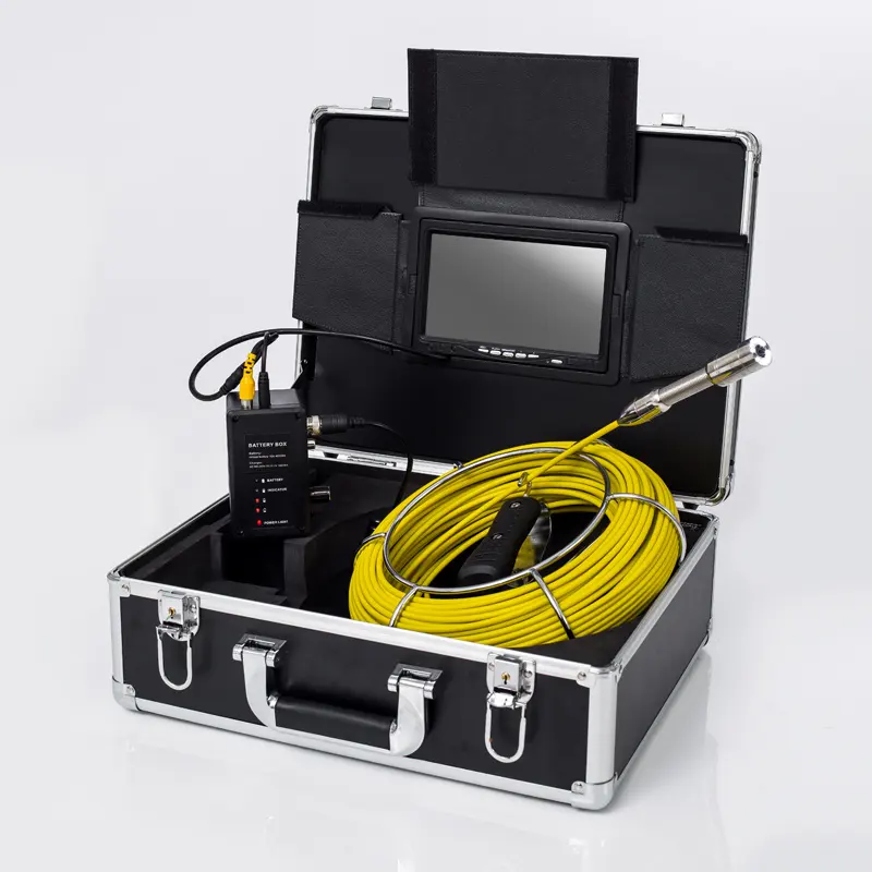 Destek Dvr kayıt alüminyum kutu 23Mm çap boroskop endoskop boru kamerası muayene paletli kameraları ile hafıza kartı