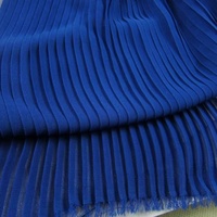 Kain Pleated Chiffon Mutiara 1CM/0.5CM 100% Polyester 75D High Twist untuk Gaun