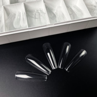 Vente flash : faux ongles en gel souple, couverture complète, luxe, carrés, cercueil