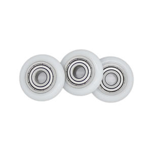 Manufacturer Supplies PVC <b>Window</b> <b>Door</b> Pulleys Stainless Steel S605ZZ Bearing Rubber-Coated Nylon <b>Rollers</b> Guide Wheels 5*20*5mm - Product Image 1