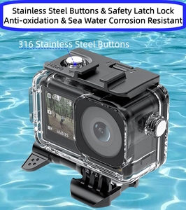 Boîtier étanche pour DJI Osmo Action <span class=keywords><strong>3</strong></span> <span class=keywords><strong>4</strong></span> 5Pro, coque de protection pour plongée sous-marine à 40 m avec support griffe froide et <span class=keywords><strong>3</strong></span> filtres couleur - Product Image 2