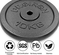 PROIRON-placas de parachoques, equipo de gimnasio, calidad, ejercicio de Fitness, placas de peso de hierro fundido sólido, discos de pesas, 2x5KG