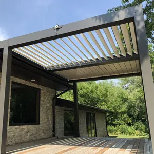 SUN Outdoor Custom Size Aluminium Motorisiertes Pergola-Dachs ystem für moderne Terrassen abdeckung im Innenhof