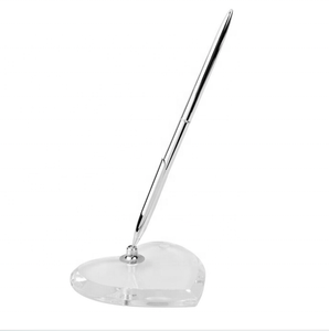 Luxus Hochzeit Stift Set Fabrik Großhandel Geschenk <span class=keywords><strong>Promotion</strong></span> Empfang Gäste bücher Gast Anmelden Stift mit Acryl Stift Stand halter - Product Image 1