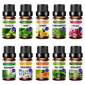 น้ำมันหอมระเหยออร์แกนิคบริสุทธิ์ 100% ละลายน้ำได้ ใช้กับเครื่องเพิ่มความชื้น น้ำมันหอมระเหยสำหรับทำเทียน น้ำหอม บำรุงผิวกาย นวดตัว ขนาด 10 มล. - Product Image 1