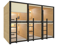 Lit superposé capsule moderne de style européen en bois massif, ensemble de meubles de chambre pour adultes, idéal pour dortoir