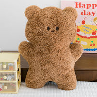 Oreiller en forme d'ours mignon, coussin de canapé, rembourrage en coton PP, décorations pour la maison, fourrure, cadeau d'anniversaire pour étudiants, petite amie, filles