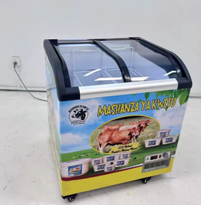 Congélateur vitrine commercial à température unique pour crème glacée, <span class=keywords><strong>prix</strong></span> usine |   Vitrine réfrigérée à double porte vitrée verticale pour gelato - Product Image 1