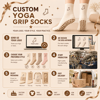 Chaussettes de Pilates à Volants de Haute Qualité avec Logo Brodé Personnalisé et Emballage Personnalisé, Antidérapantes pour Femmes