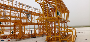 Plataforma de mantenimiento de aviones de acero modular moderna Montaje rápido con cobertura logística global - Product Image 3