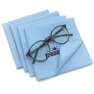 Custom microfiber silver glasses polishing cloth with logo printed