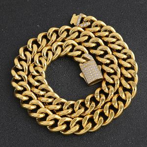 Cadena Cubana de Acero Inoxidable con Micro Pavé de Circonitas, Collar de Eslabones Cubanos al por Mayor, Joyería Hip Hop para Fiestas - Product Image 5