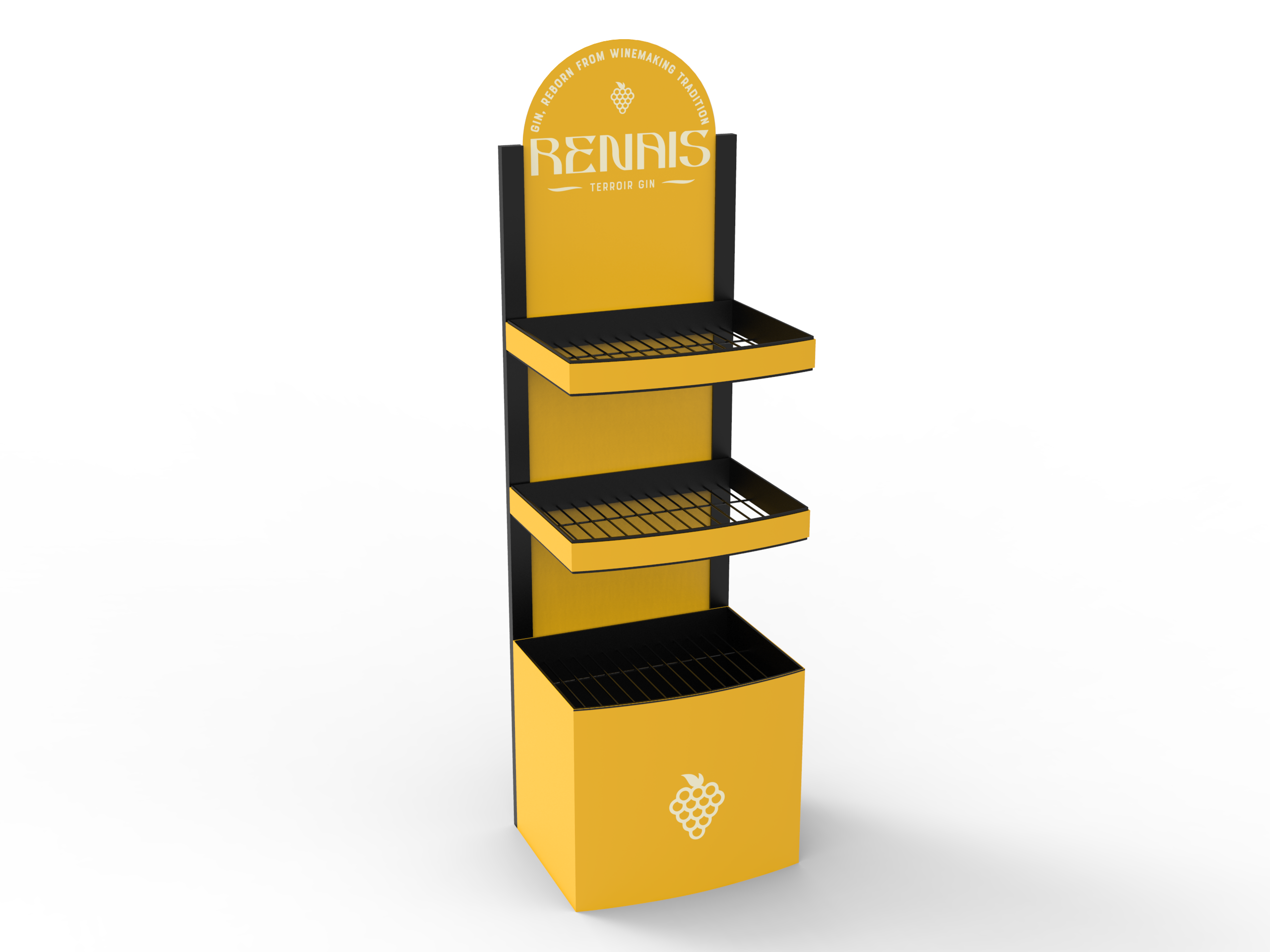 Customized Metal Gin Display Stand Floor Standing Shelf for Supermarket& Liquor Store & Retail Shop — view 4