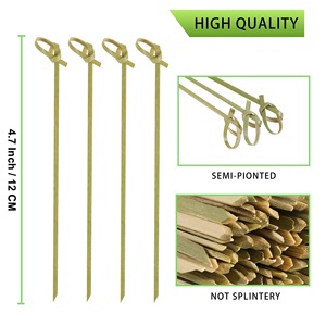 Palillos para Cócteles de Bambú 100% Natural, Compostables y Biodegradables, Ecológicos, 120 mm de Longitud, para Uso en el Hogar, Restaurantes, Bares y Hoteles - Product Image 2