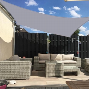 Sun <span class=keywords><strong>Shade</strong></span> Sail tam giác không thấm nước cho Patio yard pergola UV khối dù để che nắng màu xám cát màu ngoài trời hình chữ nhật Sun <span class=keywords><strong>Shade</strong></span> Sail - Product Image 3