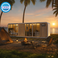 Maison capsule modulaire de luxe Apple Cabin avec vue panoramique et éclairage intelligent pour les vacances et le glamping