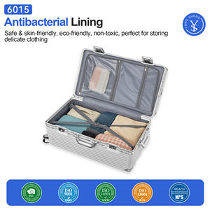 SOKOK grandes valises de voyage à cadre en aluminium personnalisées avec roue de frein silencieuse et porte-gobelet sacs de voyage à la mode bagages - Product Image 4