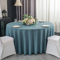 Nappe ronde en polyester épais résistante à la chaleur 300 g/m² avec motif uni