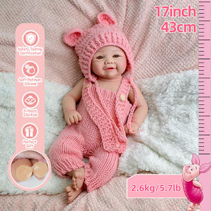 OEM 17-Zoll Floppy Vollsilikon-Babypuppe Vivienne mit Offenem Mund für Mädchen Emotionale Therapie Geschenk Markt - Product Image 2
